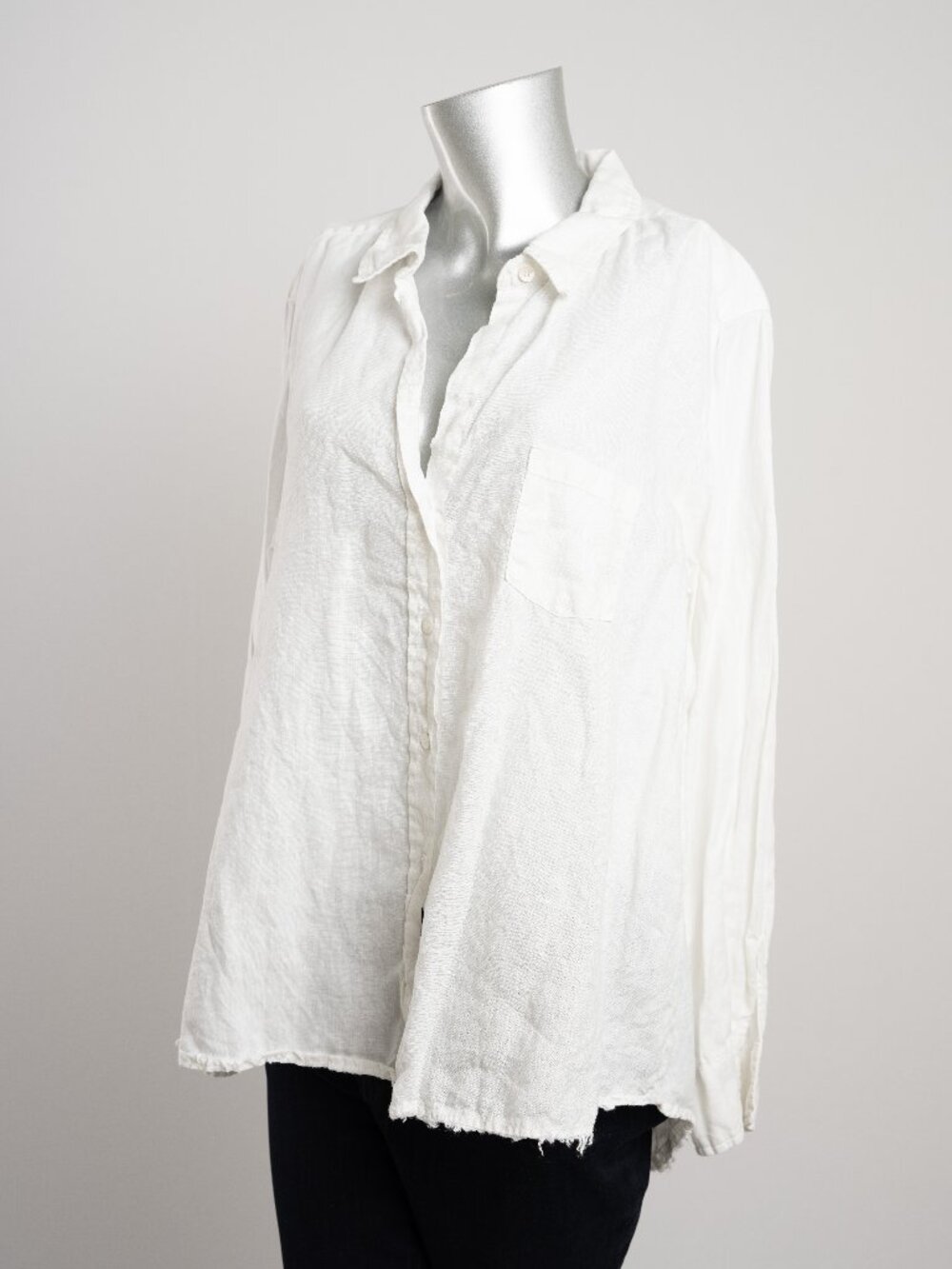 White Linen Button Down Shirt